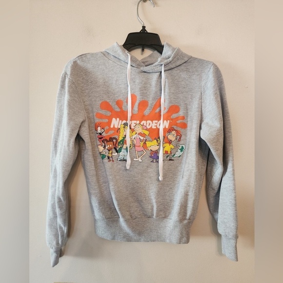 Nickelodeon Rugrats Hoodie Sweatshirt Size Xs Gray Long Sleeve Characters - Picture 1 of 3